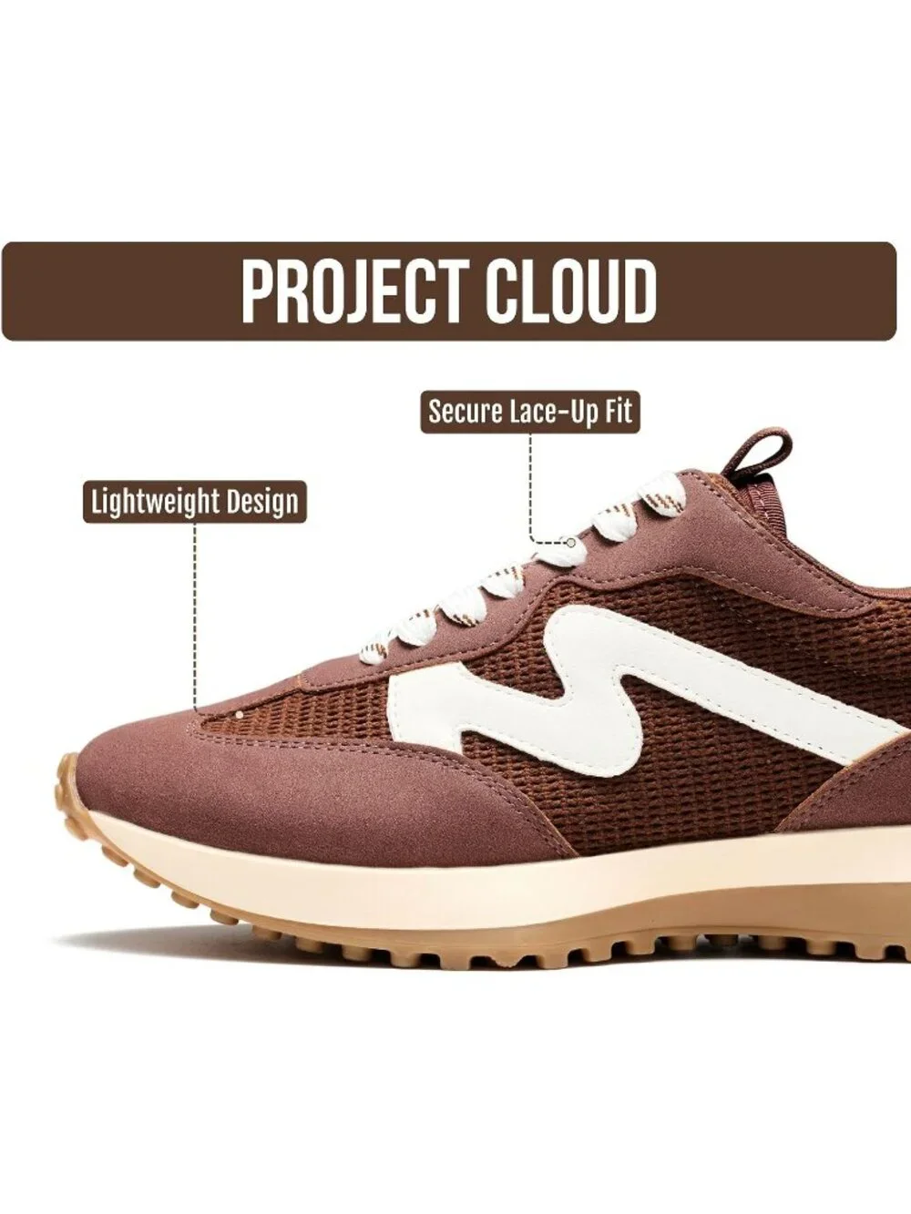 Women's Terracotta Lightweight Non Slip Mesh Breathable Casual Canvas Sneakers